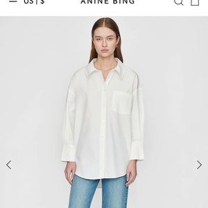 Anine Bing Mika shirt XXS - white